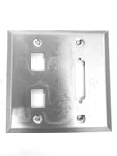 WP-25MD Triple Hole Steel Wall Plate for DB25/DB44 & 2 Keystone Mount Connectors