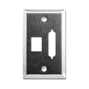 WP-25M, Double Hole Steel Wall Plate for DB25/DB44 & Keystone Mount Connectors