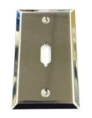 WP-9-1H, Single Hole Steel Wall Plate for 9 Pin D-Sub & 15 Pin VGA Connectors