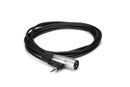 XVM-105M, Hosa Camcorder Microphone Cable, Right-angle 3.5 mm TRS to XLR3M, 5 ft