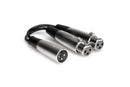 YXF-119, Hosa Y Cable, Dual XLR3F to XLR3M, 6 in