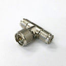 Mini UHF Female To Male To Female T-Adapter F-M-F MU7237 - MarVac Electronics