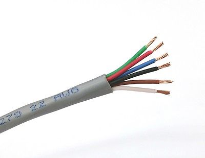 25' West Penn 270 6 Conductor 22 Gauge Unshielded Cable ~ 6C 22AWG CMR - MarVac Electronics