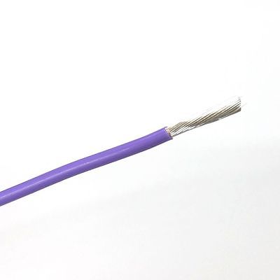 10' 14AWG VIOLET Hi Temp PTFE Insulated Silver Plated 600 Volt Hook-Up Wire - MarVac Electronics