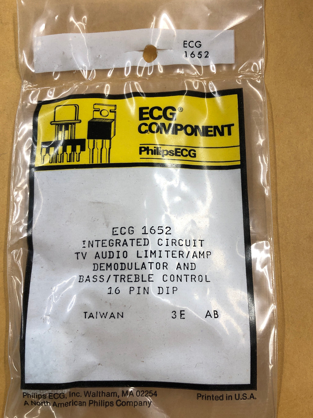 ECG1652 IC TV AUDIO LIMITER AMPLIFIER MarVac Electronics