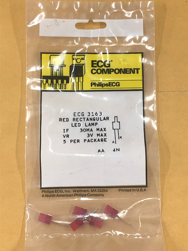 ECG3163 LED RECTANGULAR IND RED