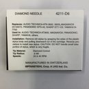 Diamond Needle 4211-D6 Generic Phanstiehl Stylus