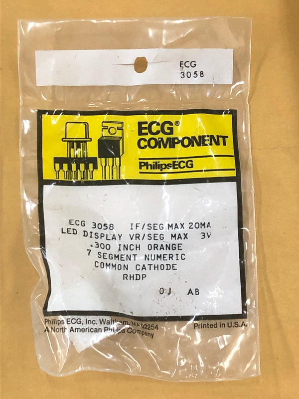 ECG3058 LED DISPLAY ORANGE
