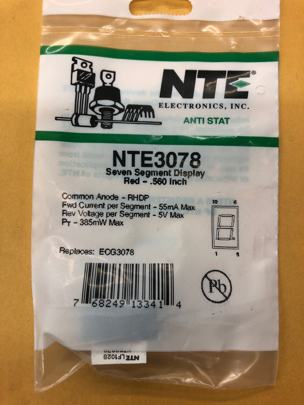 NTE3078 LED DISPLAY – MarVac Electronics