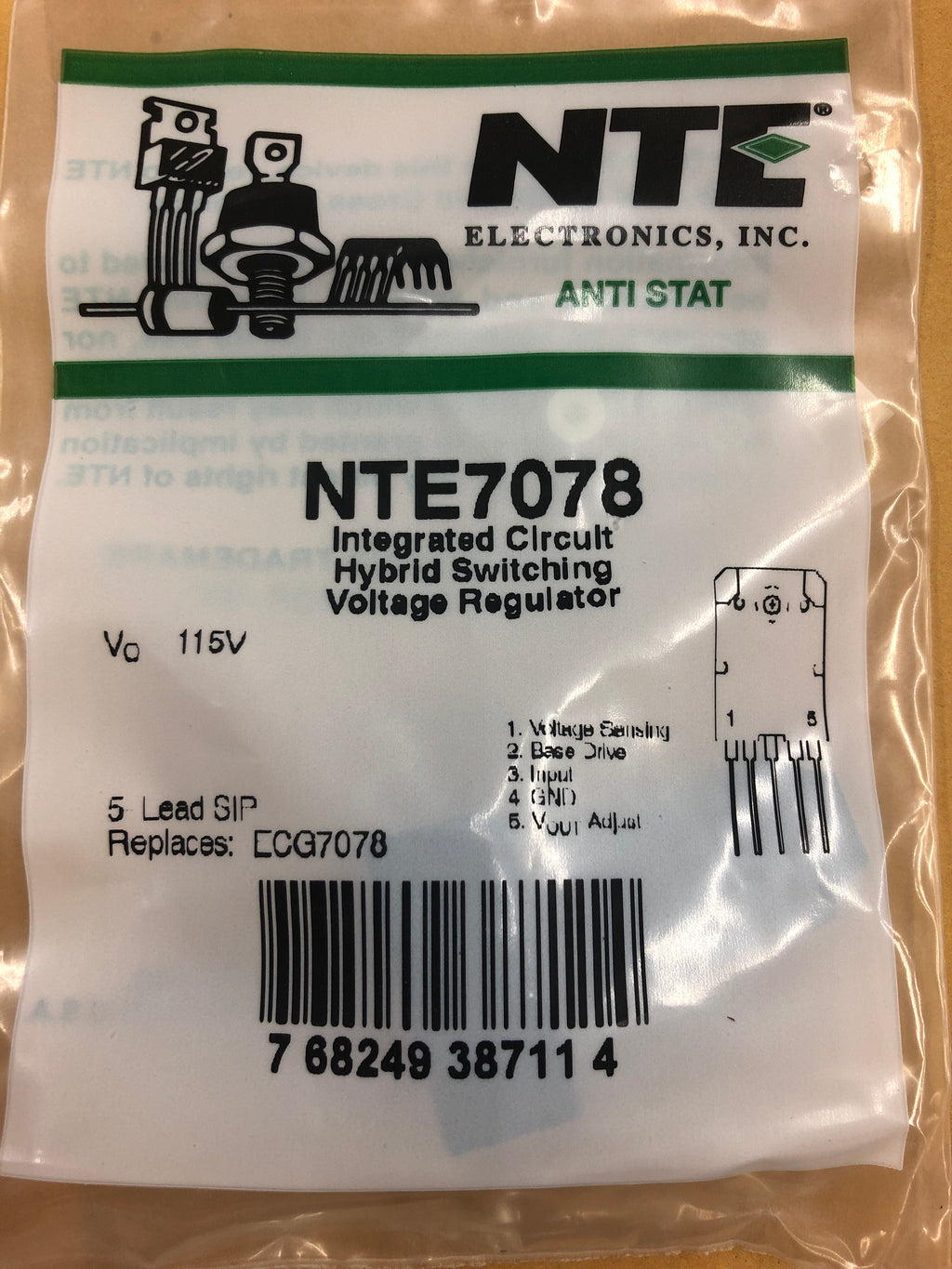 NTE7078 INTEGRATED CIRCUIT (ECG7078) – MarVac Electronics