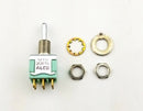 Alcoswitch MTA206TA, SP3T ON-ON-(ON), Round Bat Mini Toggle 6A@125V, 4A@28V DC