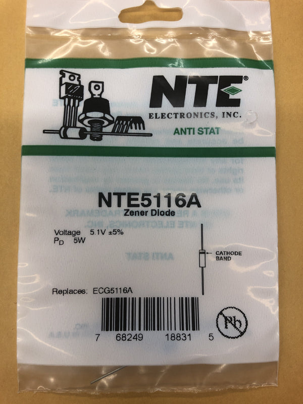 New NTE5116A 5.1 volt zener diode