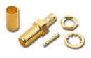 SMA-2705 SMA Female 3 Piece Crimp Bulkhead Mount Straight Jack for RG-58/U Cable