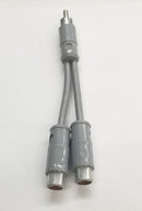 Switchcraft 330F1, 4" Y Audio Cable RCA Male to Dual RCA Female