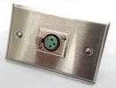 Switchcraft J3FS, 1 Gang XLR Wall Plate with 1 (Rectangular) D3F XLR Connector