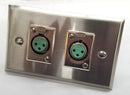 Switchcraft K4FS, 1 Gang XLR Wall Plate with 2 (Rectangular) D4F XLR Connectors