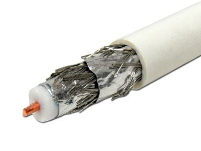 RG6URWH4-500-White Wavenet  60% RG6 Bare Copper 75 Ohm Coax Cable Box,