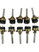 MVPC355-10,MVO 10 PACK  50K Ohm Audio Taper Potentiometer w/Switch 24mm ~ 1/4" Shaft t
