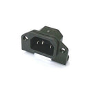 Inalways 0714-CR71, Male IEC EN60320 PC Mount Connector 15A 250V AC ~ IEC 320