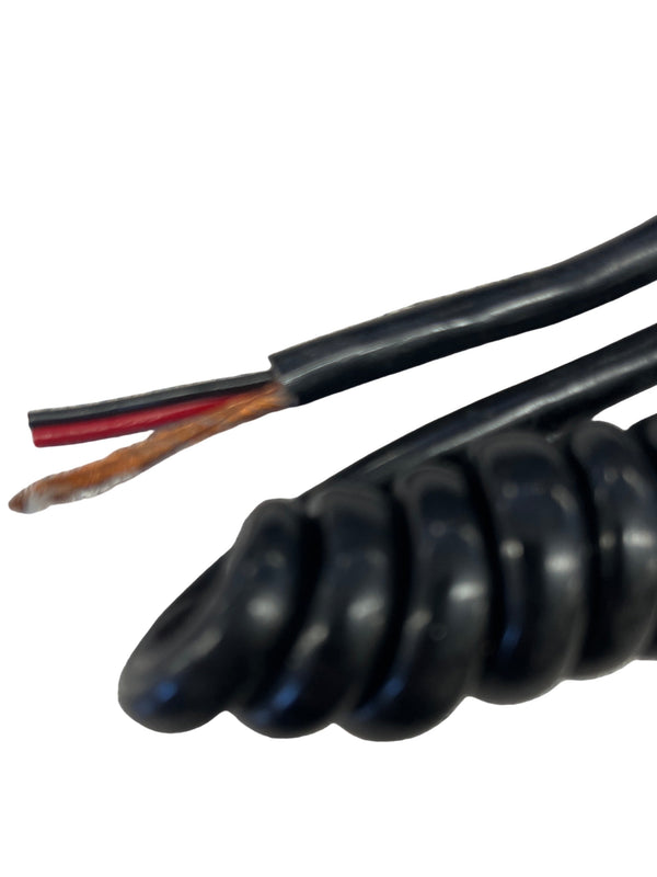 Coil-Cord. Qual Coil cord, one wire with shield, + one pair, no shield. About 5 ft, cut end