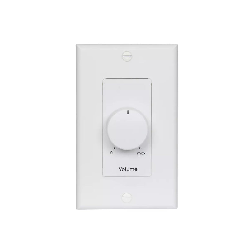 100LVC-DW, Lowell 100W Mono Volume Control w/ 1-Gang Decorator White Wall Plate