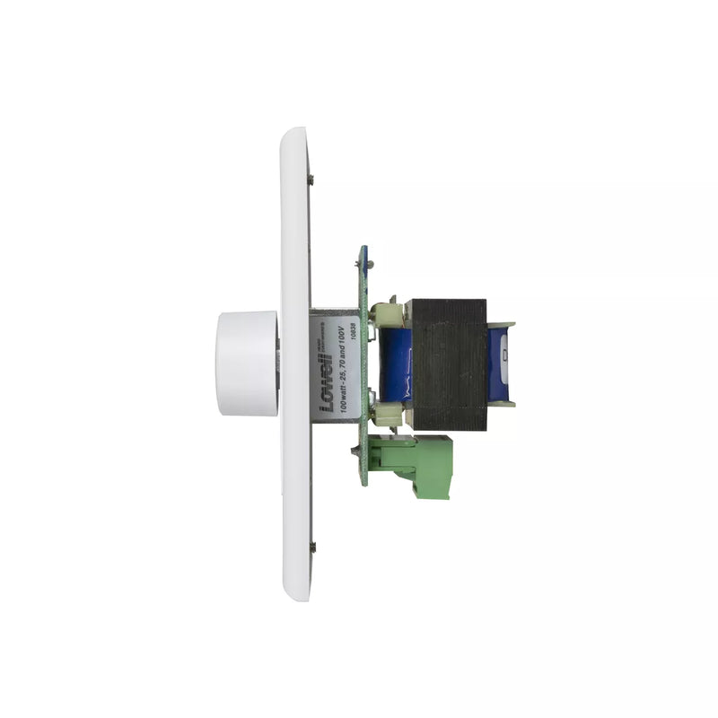 100LVC-DW, Lowell 100W Mono Volume Control w/ 1-Gang Decorator White Wall Plate