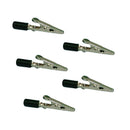 Philmore 10120BP, 5 Pack of Nickle Plated Alligator Clips with Black handle
