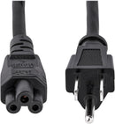10W1-15206, 6 Foot Mickey Mouse Power Cord 5-15P to IEC-C5 18AWG 10A@125V SVT