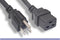 10W1-51519-06, Comtop   Heavy Duty Power Cord - NEMA 5-15P to IEC 60320 C19, 14AWG, 15A/5000W, SJT, 250V, Black, 6FT