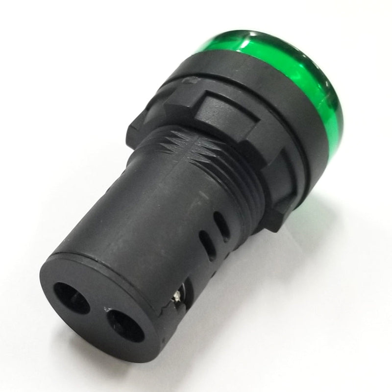 11-2638, Philmore GREEN 1" Inch Round Flat Top LED Indicator Lamp 12-14 Volts DC