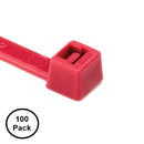 HellermannTyton 111-00518 T50I2C2UL, 100PK RED 12" UL Plenum Rated Cable Ties