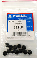 1121D, Noble 10 pk Rubber Grommets 1/4" OD Drill Hole, Firewall Grommet Automotive Rubber Hole Eyelet Ring Gasket for Wire Cable Hose Protection, Metal Electric Box,