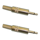 Philmore 115P, Metal Shielded 1/8" (3.5mm) Male Mono Mini Plugs ~ 2 Pack