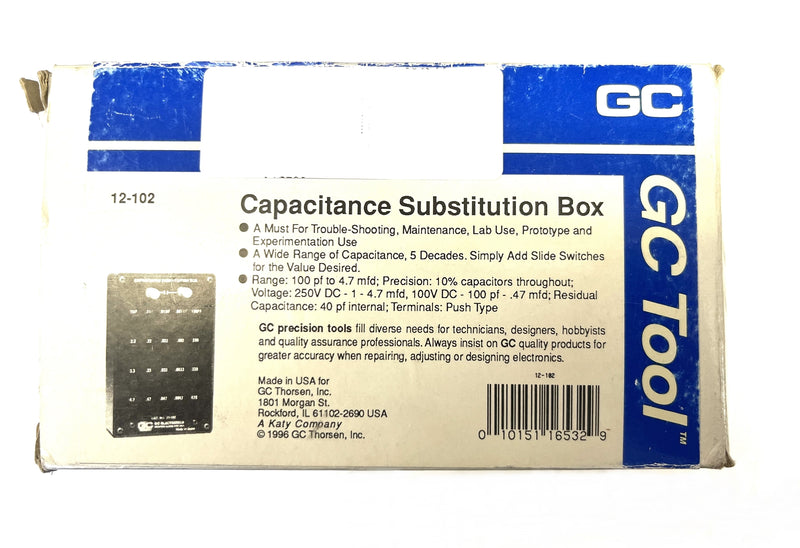 GC Electronics 12-102, 100pF to 4.7uF Capacitance Substitution Box