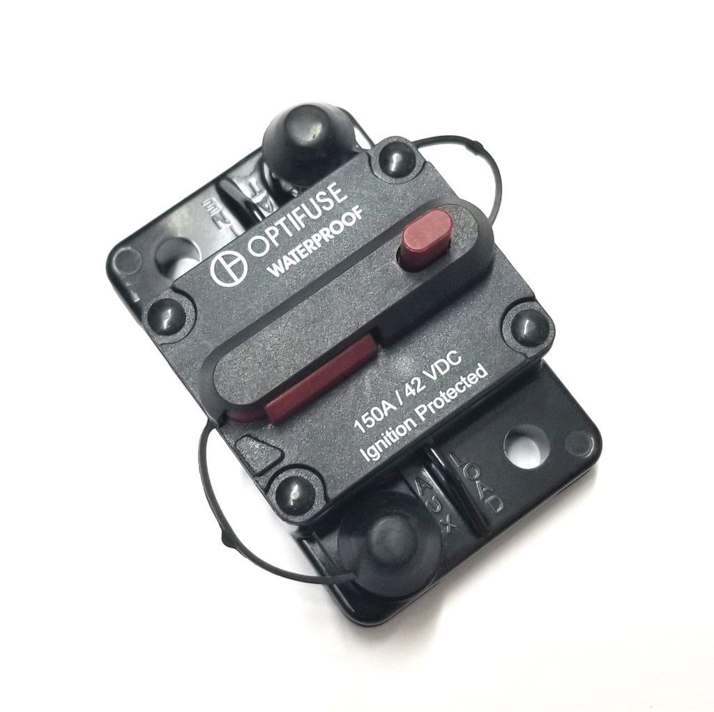 Optifuse Rocker Switch Optifuse 153150 150A@42V DC Heavy Duty Type III Waterproof Circuit Bre ...