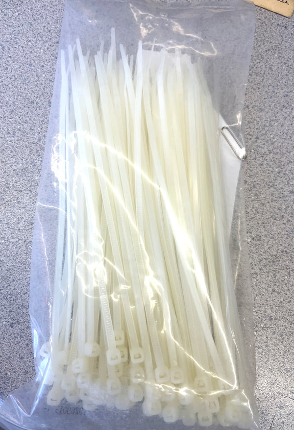17-01008A-25 / OES, 25 Bags 8" Natural 40lb Wire Ties 100pcs/bag ~ 2.5K Pieces
