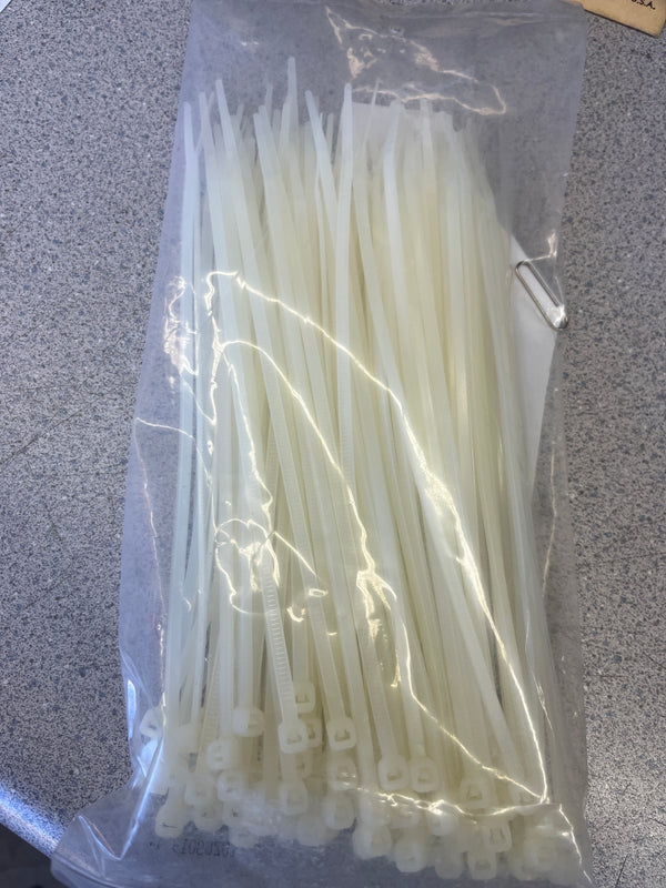 17-01008/ OES 8" Cable Ties Natural 40lbs 100pk