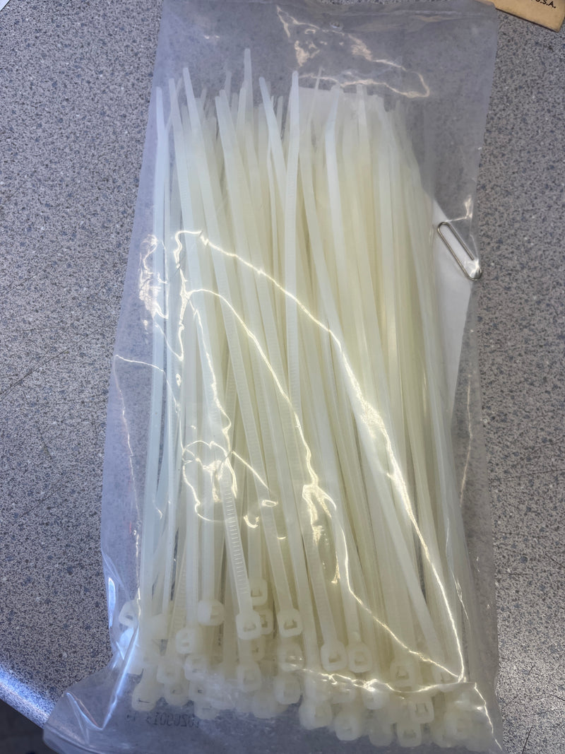 17-01008/ OES 8" Cable Ties Natural 40lbs 100pk