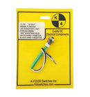 K4 17-151, 12V DC GREEN Flashing LED Indicator Light with Chrome Bezel