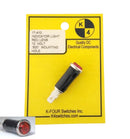 K4 17-410, 12V AC/DC 2W Red Indicator Light with Chrome Bezel ~ 1/2" Hole Mount