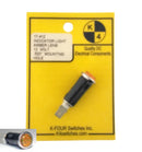 K4 17-412, 12V AC/DC 2W Amber Indicator Light with Chrome Bezel  1/2" Hole Mount