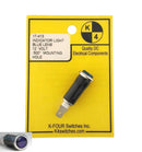 K4 17-413, 12V AC/DC 2W Blue Indicator Light with Chrome Bezel ~ 1/2" Hole Mount