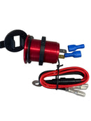 USBAA42M-Red . Qual Dual USB A 12/24V 36W 4.2A with Volt Meter