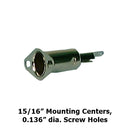 Philmore 2322B, Motorola Type Antenna Jack ~ Metal Body Flange Chassis Mount