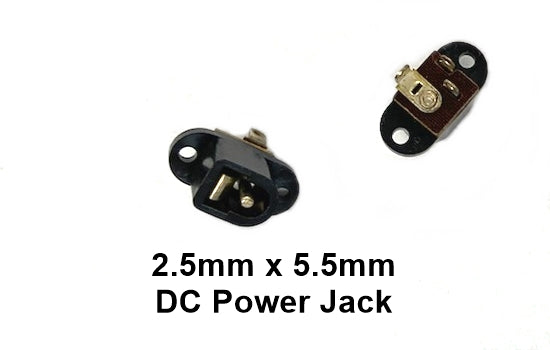 2 Pack of 2512P, 2.5mm I.D. x 5.5mm O.D. Panel Mount Coaxial Power Jacks