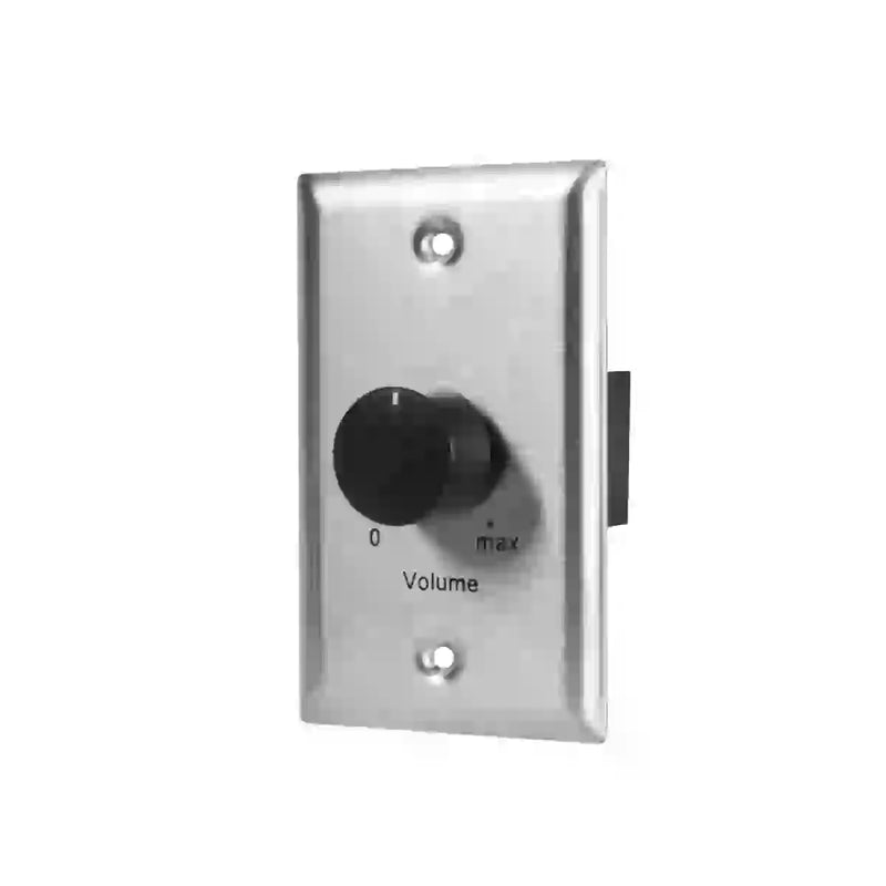 Lowell 25LVC, 25W Mono Volume Control w/ 1-Gang Stainless Steel Wall Plate