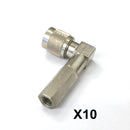 27-9076-10, Lot of 10 Aim Electronics Right Angle Male TNC Plugs for RG59/62