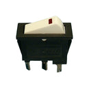 Philmore 30-084, SPST OFF-ON, Red LED Lighted Snap-In Rocker Switch 10A@125V AC