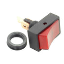 Philmore 30-12312, SPST ON-OFF Red Lit Round Hole Rocker Switch 30A@12-14V DC