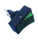 Philmore 30-12318, SPST ON-OFF Green Lit Round Hole Rocker Switch 30A@12-14V DC